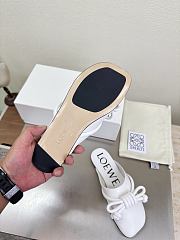 Loewe Flamenco Knot Mules White Leather - 4