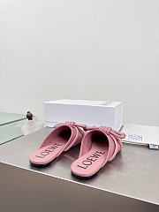 Loewe Flamenco Knot Mules Dusty Pink Leather - 5