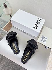 Loewe Flamenco Knot Mules Black Leather - 5