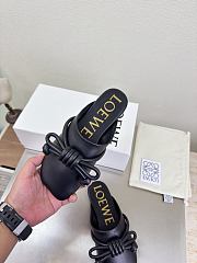 Loewe Flamenco Knot Mules Black Leather - 4