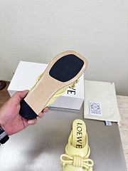 Loewe Flamenco Knot Mules Pastel Yellow Leather - 4