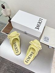 Loewe Flamenco Knot Mules Pastel Yellow Leather - 2