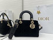 Dior Lady Soft Bag In Black Suede - 1