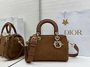 Dior Lady Soft Bag In Brown Suede - 1