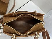 Dior Lady Soft Bag In Brown Suede - 6