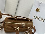Dior Lady Soft Bag In Brown Suede - 4