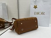 Dior Lady Soft Bag In Brown Suede - 3