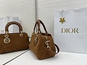 Dior Lady Soft Bag In Brown Suede - 2