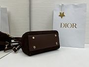 Dior Lady Soft Bag In Dark Brown Suede - 5