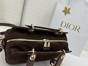 Dior Lady Soft Bag In Dark Brown Suede - 3