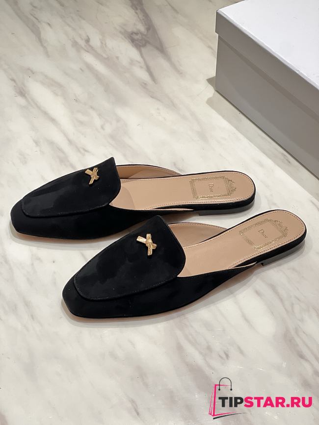 Dior Women's Shoes Baby Bow Mule In Black - 1