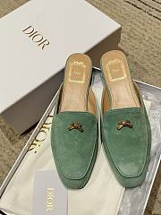 Dior Women's Shoes Baby Bow Mule In Mint Green - 5