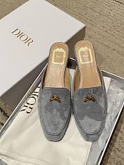 Dior Women's Shoes Baby Bow Mule In Light Grey - 5