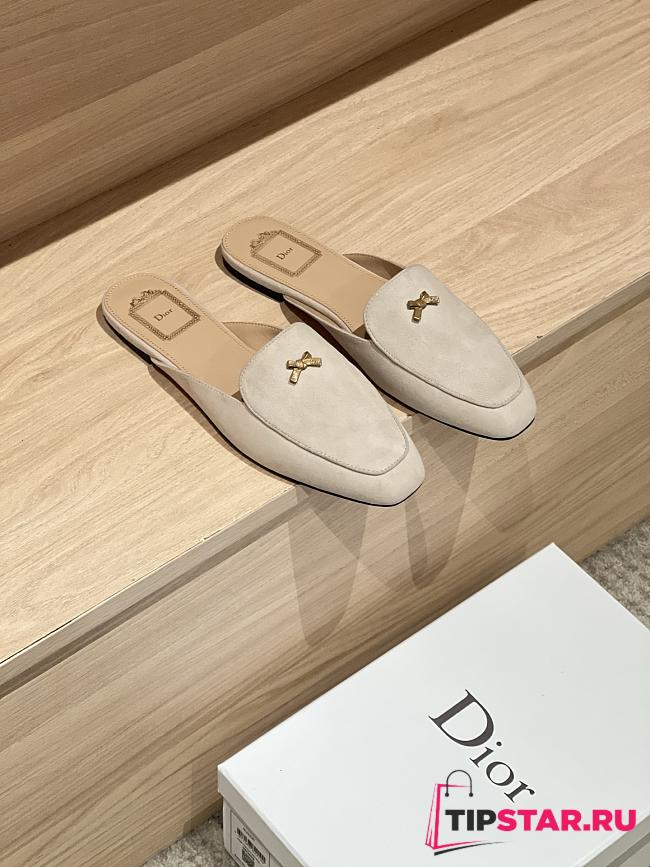 Dior Women's Shoes Baby Bow Mule In Cream - 1
