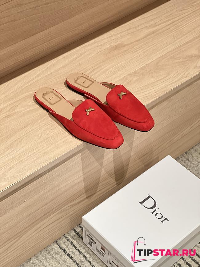 Dior Women's Shoes Baby Bow Mule In Red - 1