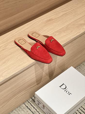 Dior Women's Shoes Baby Bow Mule In Red