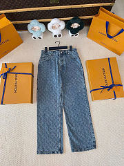 Louis Vuitton Women Blue Flared Jeans - 1