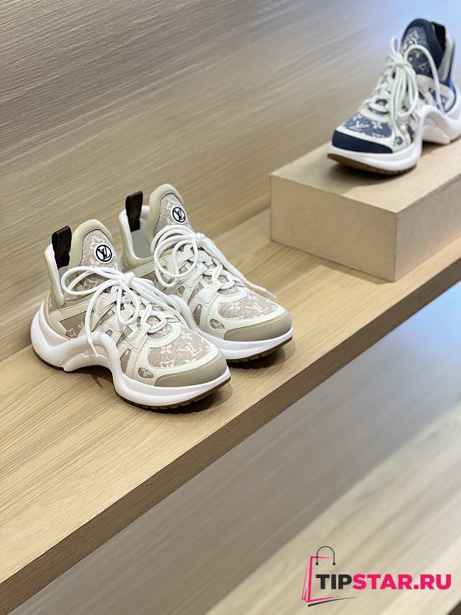 Louis Vuitton LV Archlight Trainers Women's Shoes Beige - 1