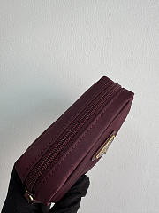 Prada Micro Re-Nylon pouch gold hardware Burgundy - 5