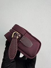 Prada Micro Re-Nylon pouch gold hardware Burgundy - 3