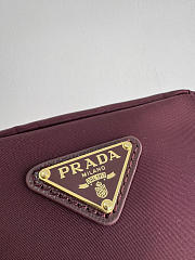 Prada Micro Re-Nylon pouch gold hardware Burgundy - 2