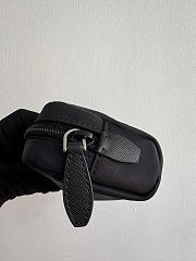 Prada Micro Re-Nylon pouch silver hardware Black - 6