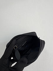 Prada Micro Re-Nylon pouch silver hardware Black - 5