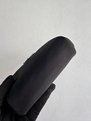 Prada Micro Re-Nylon pouch silver hardware Black - 4