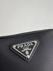 Prada Micro Re-Nylon pouch silver hardware Black - 3