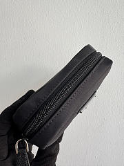Prada Micro Re-Nylon pouch silver hardware Black - 2