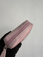 Prada Micro Re-Nylon pouch silver hardware baby Pink - 5