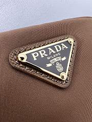 Prada Micro Re-Nylon pouch gold hardware Brown - 3