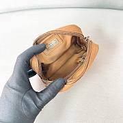 Prada Micro Re-Nylon pouch gold hardware Brown - 2