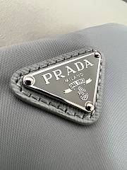 Prada Micro Re-Nylon pouch silver hardware Blue - 5