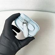 Prada Micro Re-Nylon pouch silver hardware Blue - 3