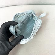 Prada Micro Re-Nylon pouch silver hardware Blue - 2