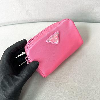 Prada Micro Re-Nylon pouch silver hardware Pink