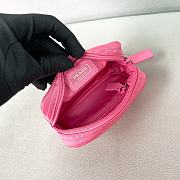 Prada Micro Re-Nylon pouch silver hardware Pink - 3