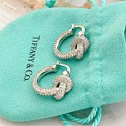 Tiffany Knot Pavé Hoop Earrings Silver - 1