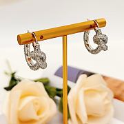 Tiffany Knot Pavé Hoop Earrings Silver - 4