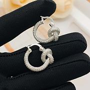 Tiffany Knot Pavé Hoop Earrings Silver - 3