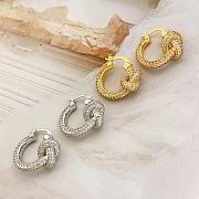 Tiffany Knot Pavé Hoop Earrings Silver - 2