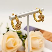 Tiffany Knot Pavé Hoop Earrings Gold - 3