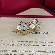 Cartier gold leopard print earrings - 5