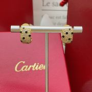 Cartier gold leopard print earrings - 4