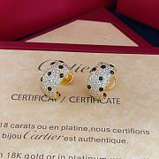 Cartier gold leopard print earrings - 3