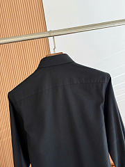 Hermès H-logo embroidered long sleeve shirt black - 6