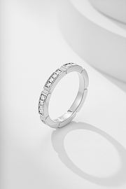 Cartier Maillon Panthère wedding band half-paved silver - 1