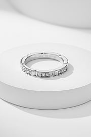 Cartier Maillon Panthère wedding band half-paved silver - 3