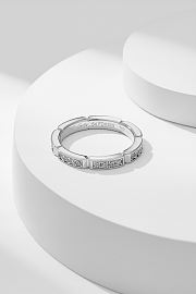 Cartier Maillon Panthère wedding band half-paved silver - 2